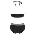 thumbnail image 5 of USSUMA Plus Size Swimsuit for Women Bikini Swimsuits High Waisted Simple Womens Bikini for Casual Black 50% off Clear, 5 of 8