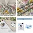 thumbnail image 4 of Spring Botanical Blackout Curtains for Bedroom/Living Room, Thermal Insulated Kitchen Curtains, Watercolor Floral Eucalyptus Leaves Beige Grommet Darkening Window Treatment Drapes 27.5"x39"x2, 4 of 8