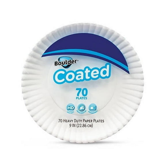 Boulder Heavy Duty Coated Paper Plate, 70 count