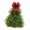 With Red Bow, variant on Sharprepublic Christmas Tree Wreath Artificial Xmas Garland for Living Room Shelf Festival With Red Bow