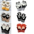 thumbnail image 4 of HeroNeo Women Men Winter Knitted Gloves Cute 3D Fluffy Cartoon Animal Thermal Mittens, 4 of 19