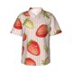 thumbnail image 1 of Balery Strawberries Camisas hawaianas de manga corta para hombre, camisas playeras de corte holgado, camisas de vacaciones con botones,XX-Large, 1 of 7
