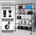thumbnail image 3 of CL.HPAHKL 6-Tier Adjustable Storage Shelves 48"L×18"W×78"H, NSF Certified Wire Shelving Unit with Wheels, Heavy Duty Metal Shelf for Pantry, Kitchen, Basement, Garage, 6000lbs Capacity, Black, 3 of 7