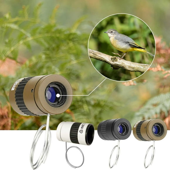 Birdeem Ultra-Compact 2.5X Monocular Telescope, 17.5Mm Macro Lens Keychain Portable, Metal Optical Design for Outdoor Travel Hiking Microscopic Observation