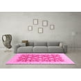 thumbnail image 3 of Ahgly Company Indoor Round Oriental Pink Modern Area Rugs, 8' Round, 3 of 4