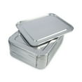thumbnail image 2 of Boardwalk BWKLIDSTEAMHF 10.5 in. x 12.81 in. x 0.63 in. Aluminum Steam Table Pan Lids (100/Carton), 2 of 6