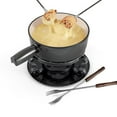 thumbnail image 2 of Swissmar Lugano 9 Piece Cast Iron Fondue Set, Metallic Black, 2 of 9