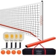 thumbnail image 1 of Juego de redes de pickleball SGSPORT portátil con 4 palas y bolsa, color naranja, 1 of 8