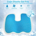 thumbnail image 2 of Cojín de Gel Espuma Viscoelástica Silla, Cojín Gel para Silla con Malla Transpirable Ciática,Alivio del Dolor de Coxis,Acogedor Cojín de Asiento de Espuma Ortopédica para Coche, 2 of 7