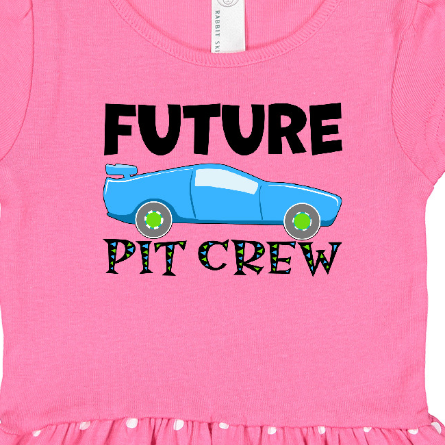 Inktastic Future Pit Crew Blue Race Car Girls Toddler Dress - image 3 of 4