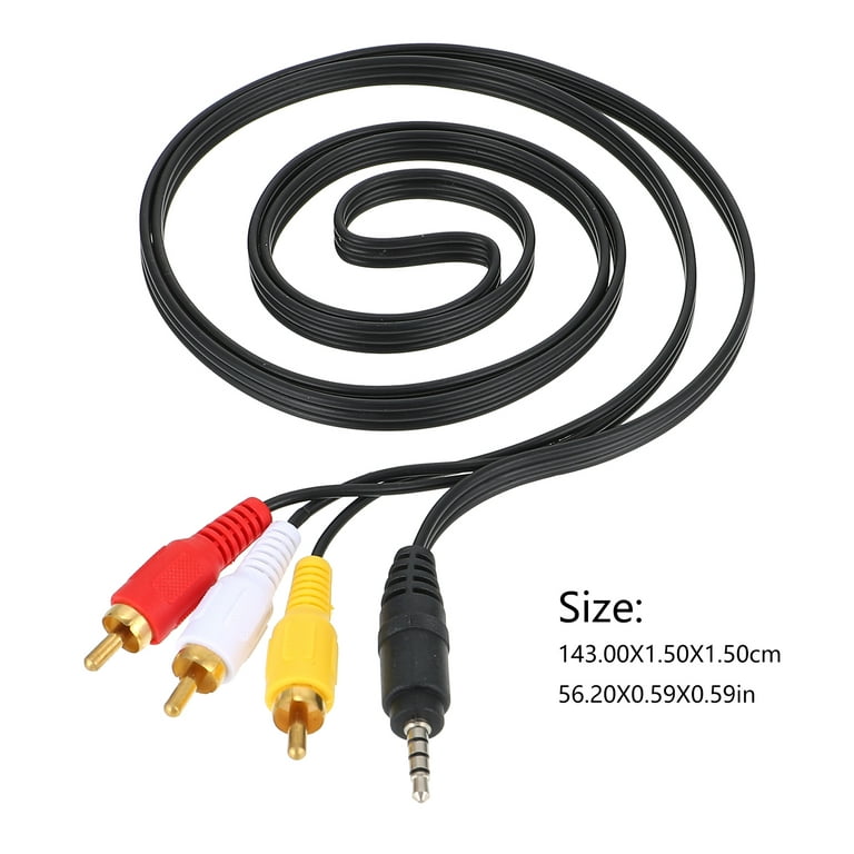 2pcs RCA Cable 3.5mm to 3 RCA Stereo AUX Cord Audio Video Output