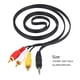 thumbnail image 3 of Cable RCA de 2 piezas de 3,5 mm a 3 RCA, cable auxiliar estéreo, cable de salida de audio y vídeo., 3 of 7