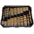 thumbnail image 2 of 230 Pieces Titanium Twist Drill Bit Set, 135° Tip High Speed Steel, Size from 3/64" up to 1/2", Ideal Drilling in Wood/Cast Iron/Aluminum Alloy/Plastic/Fiberglass, with Hard Storage, 2 of 8