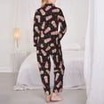 thumbnail image 6 of Goofa Popcorn Printed Women’s 2 Piece Pajama Set Super,Pajamas Women's Long Sleeve Sleepwear Soft Button Down Loungewear Pjs Lounge Set Nightwear-, 6 of 9