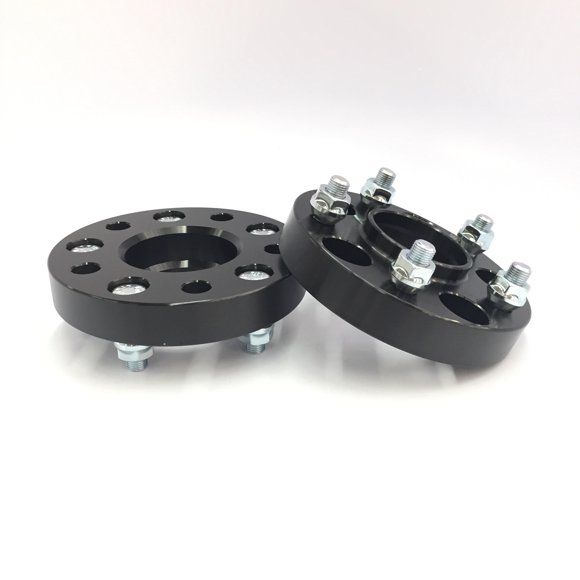 Customadeonly 2 Pcs 0.787 Pouces 20mm Entretoises de Moyeu Noires Motif Boulon 5x114.3 5x4.5 Engrenage Central 66.1mm Pas de Filetage 12x1.25 pour Infiniti G35 G37 Nissan 240sx 350z 370z 300zx