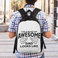 thumbnail image 5 of Esta es una mochila escolar para papá realmente increíble para estudiantes, mochila de viaje, bolso para computadora portátil, bolso de hombro para hombres y mujeres., 5 of 5