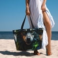 thumbnail image 6 of Balery Realistic Style Colorful Wolf A Beach Travel Bag - Water-Resistant, Large Capacity Lightweight Tote with 7 Pockets for Women and Men - Perfect for Beach, Pool, Gym, and Travel, 6 of 7