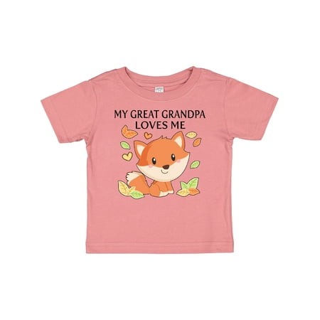 

Inktastic My Great Grandpa Loves Me- little fox Boys or Girls Baby T-Shirt