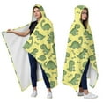 thumbnail image 2 of Wearable Blanket,Yellow Green Dinosaurs Bones Pattern Hooded Wearable Flannel Blanket for Adults & Teens,Winter Poncho Shawl Wrap Cape Cozy Anti-Pill,60"x80", 2 of 5