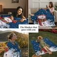 thumbnail image 3 of Blue Christmas Snowman Throw Blankets, Winter Snowflakes Soft Fleece Blanket Decorative for Home Sofa Couch Chair Living Bedroom, 32x48 Inches,, 3 of 8