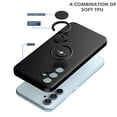 thumbnail image 2 of Slim Case for Samsung Galaxy A16 5G with Ring Holder Kickstand, TPU/Silicone Shockproof Non-Slip Protective Phone Cover Support Magnetic Car Mount for Samsung Galaxy A16 5G, Black, 2 of 9