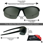 proSPORT Polarized Bifocal Sunglasses Men Women Anti Glare Wrap Around