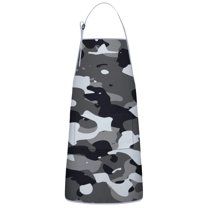 Camouflage Adjustable Waterproof Apron for Adults 33x27 Inch – Cooking Apron with 2 Large Pockets, Durable Polyester Bib for Kitchen, Baking, BBQ, and Home Use