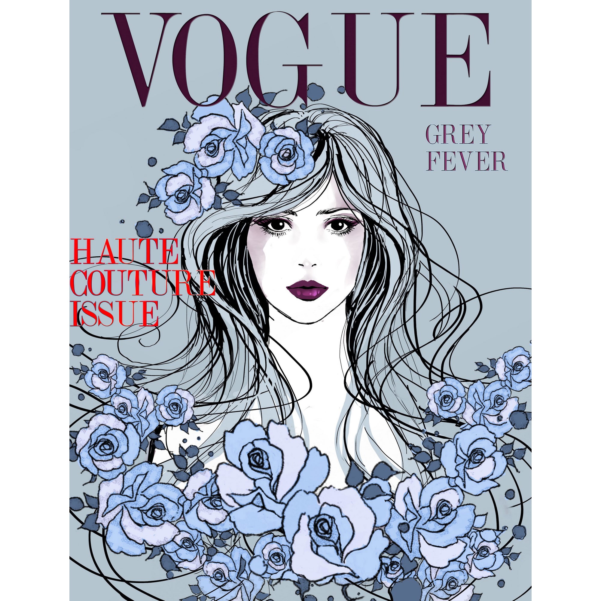 "Mag Cover" Painting Print on Wrapped Canvas