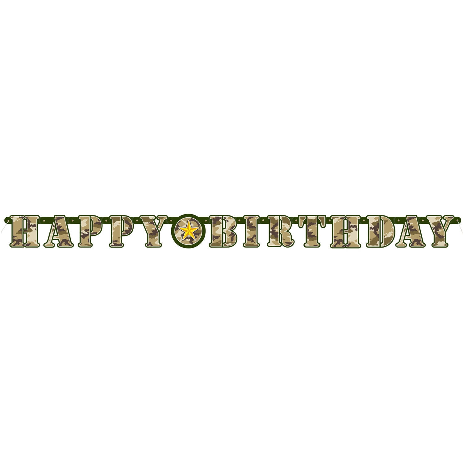 5' Military Camo Happy Birthday Banner - Walmart.com