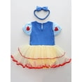 thumbnail image 3 of WIBACKER Infant Baby Girls Princess Romper Costume Onesie Fancy Dress Bodysuit with Headband Halloween Birthday Dresses, 3 of 8