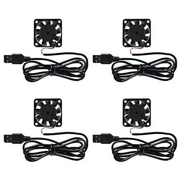 4 Pack USB Brushless Cooling Fan 40mm Fan High Performance DC 5V Cooling Fan Speed 4200 RPM Fan for Small Appliances Series Replacement