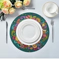 thumbnail image 3 of SKYSONIC Easter Bunny Eggs Round Placemats for Dining Table Non-Slip Heat-Resistant Polyester Table Mats Set of 4 Washable Table Mats for Kitchen Dining Table Decoration, 3 of 5