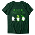 thumbnail image 3 of VNKIDY Womens Short Sleeve Crewneck TShirt With Happy St Patricks Day Cartoon Elf Clover Graphic Casual Loose Fit Tees For Saint Patricks Day Daily Wear Green M, 3 of 6