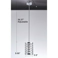 thumbnail image 4 of Pasargad Home Hermoza 2-Light Metal & Crystal Pendant Light in Chrome/Clear, 4 of 5