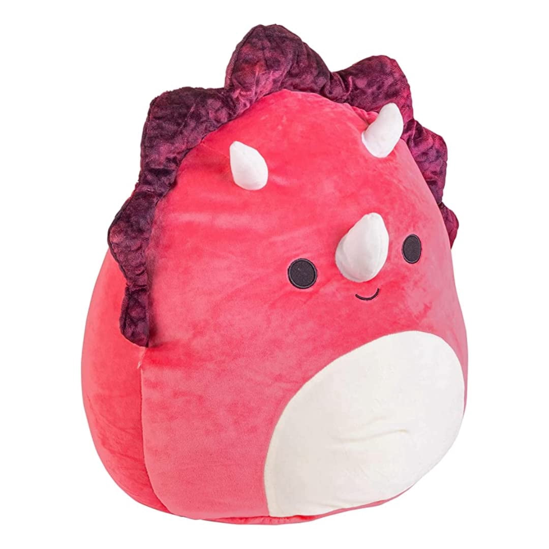 Squishmallows Squad Tristan the Red Triceratops 8 Inch Plush Toy