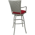 thumbnail image 2 of Tobias Designs Erin 34" Outdoor/Indoor Fabric Bar Stool in Red/Beige, 2 of 2