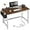 Brown & White, variant on GHooa 32 Inch Small Desk with Detachable Storage Bag, Modern Simple Computer Desk with Power Outlet, Study Writing Table for Small Spaces, Study Desks for Bedroom, Brown & White