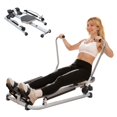 thumbnail image 4 of ziertyon Hydraulic Rowing Machine, Exercise Adjustable Double Hydraulic Resistance Rowing Machine, Full Motion Folding Rower with LCD Monitor, Adjustable Resistance, for Home Use, Black, 4 of 8