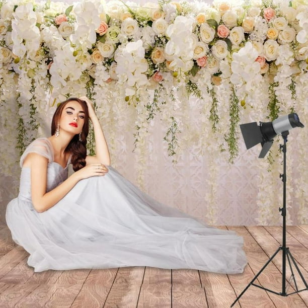 Floral Repeated Ornament in Hand Drawn Style Retro Modern and Geometric Art Design Background for Photography Kids Adult Photo Booth Video Shoot Vinyl Studio Props 10x12 FT Photography Backdrop 