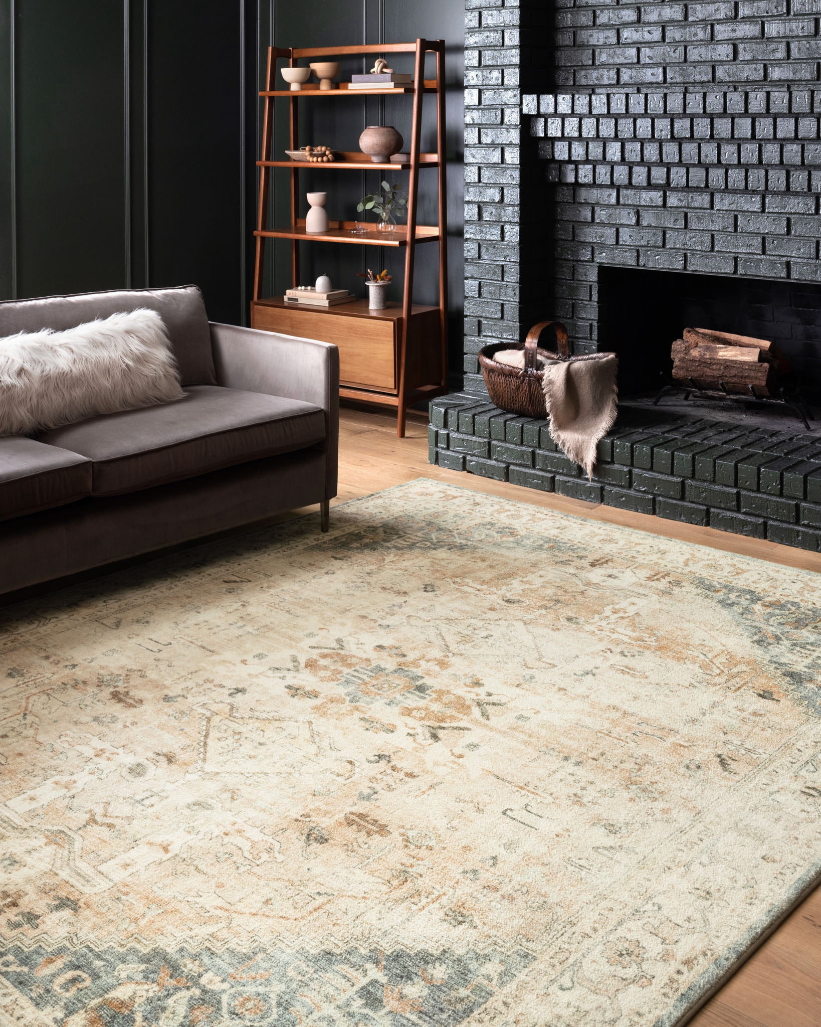 Loloi Rosette Clay / Ivory 18" x 18" Sample Rug