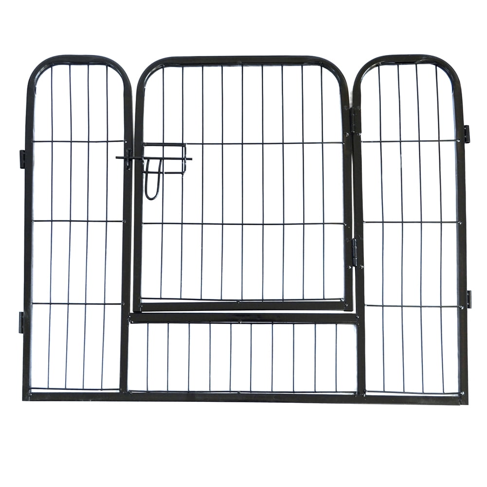 Kadyn Iron Pet Dog Playpen, Metal Pet Playpen for Yard, Pet Puppy Playpen with 16 Panels, Black Kadyn Iron Pet Dog Playpen, Metal Pet Playpen for Yard, Pet Puppy Playpen with 16 Panels, Black