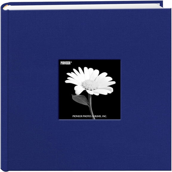 Cobalt-Blue cloth 2-up frame cover photo album by Pioneer - 4x6