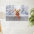 thumbnail image 2 of Playful Yorkshire Terrier Welcomes Winter Snowy Day with Cardinal Bird Horizontal Matte Canvas Poster Yorkie Dog Lover Gifts Wall Art Home Decor - 2017, 2 of 5