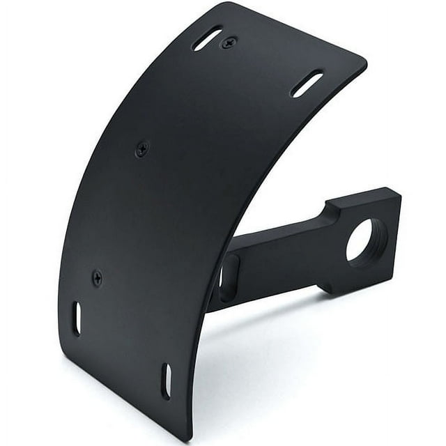 Krator Black Vertical Axle Mount Motorcycle Plate Holder Compatible with Kawasaki Vulcan Classic Custom 900
