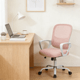 thumbnail image 4 of Aidoly Breathable Mesh Office Chair with Lumbar Support - Adjustable Swivel Desk Chair for Home & Professional Workspaces, Pink, 4 of 7