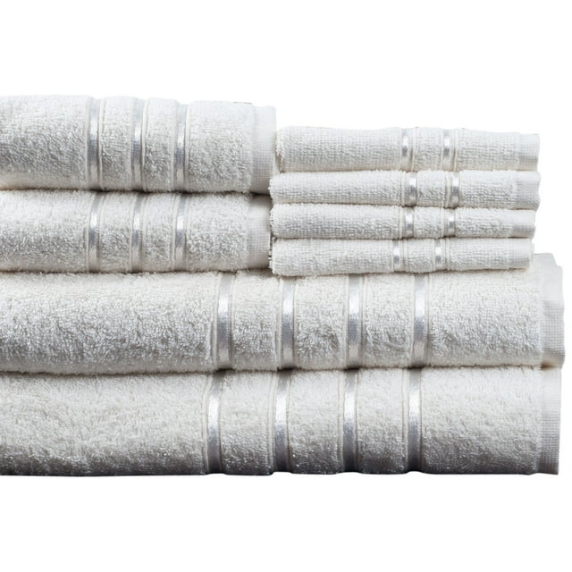 Juego de toallas de baño Lavish Home, 100% algodón, 650 g/m²