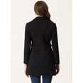thumbnail image 4 of Abrigo de Invierno Allegra K para Mujer con Solapa y Botones Negro XS, 4 of 5