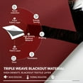 thumbnail image 6 of Solid Back Tab and Rod Pocket Curtains Thermal Insulated Blackout Window Curtains for Kitchen 52x54 inch Burgundy Red 2 Panels, 6 of 8