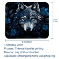 thumbnail image 5 of Wolf Printed Square Gaming Mouse Pad, Non-Slip Rubber Bottom Mouse Mat for Office, 8.3x9.8 Inch, 5 of 6