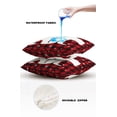 thumbnail image 4 of Pack of 2 Outdoor Pillow Covers, Christmas Buffalo Plaid Red and Black Polar Bear Waterproof Square Throw Pillowcase Cushion Decorative Pillow Covers for Couch Patio Tent, 26x26 in, 4 of 6